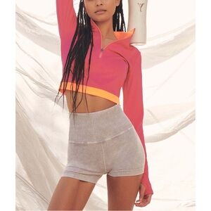 Free People Movement Show Me Something Layer Passion Fruit Combo Sweatshirt Top